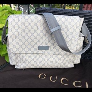 GUCCI DIAPER BAG -Beige/Gray (AUTHENTIC)
